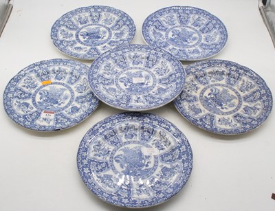 Lot 129 - A set of six Copeland late Spode plates each...