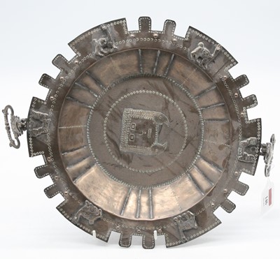 Lot 146 - An Eastern base metal bowl, of circular form,...