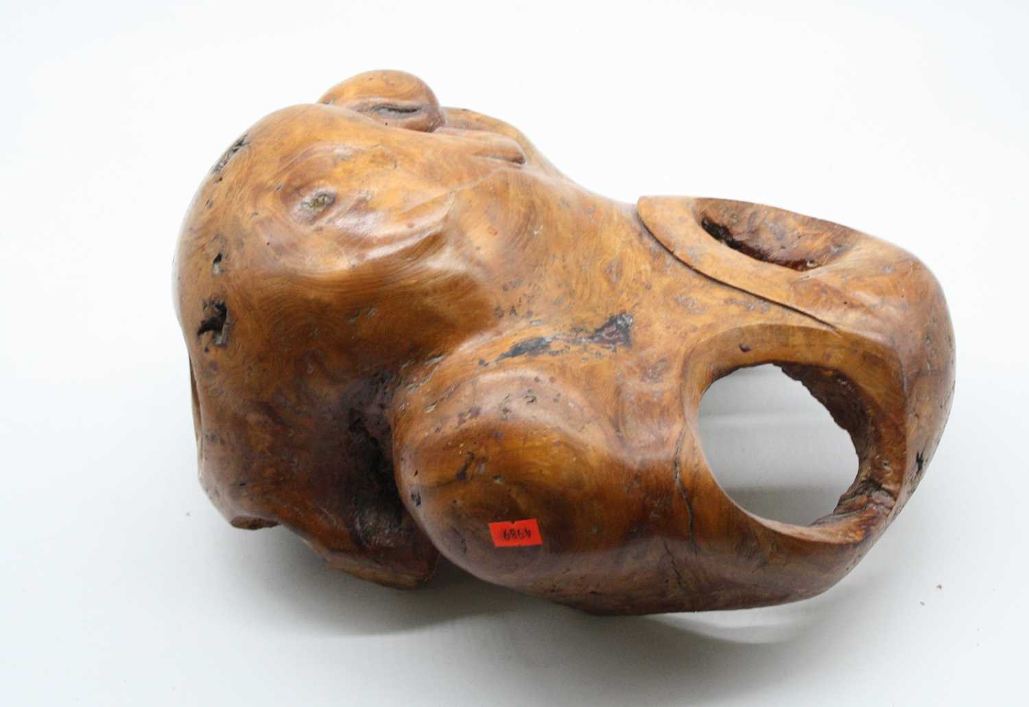 Lot 155 - A large yew wood carving