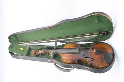 Lot 141 - A 20th century continental violin having a two-...