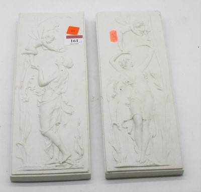 Lot 161 - A pair of reproduction faux marble wall...