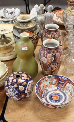Lot 171 - A pair of Japanese late Meiji imari vases, of...