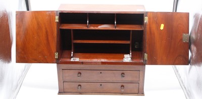 Lot 175 - An Edwardian mahogany stationery cabinet, the...