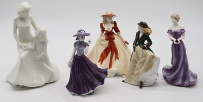 Lot 280 - A collection of five Royal Worcester figurines,...