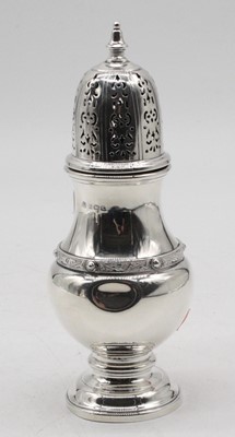 Lot 298 - A George VI silver pedestal sugar sifter,...