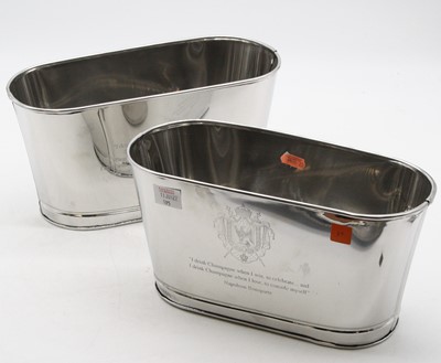 Lot 195 - A pair of reproduction champagne buckets of...