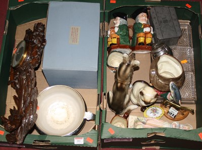 Lot 181 - Two boxes of miscellaneous items to include an...