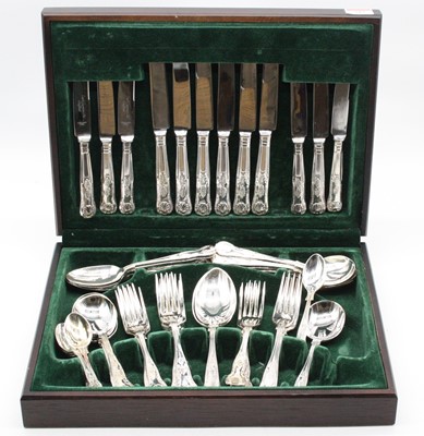 Lot 315 - A modern six-place setting canteen of silver...