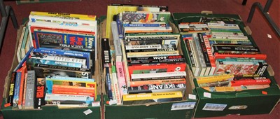 Lot 194 - Three boxes of mainly hardback sport related...