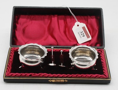 Lot 329 - A pair of Edwardian silver open salts, each of...