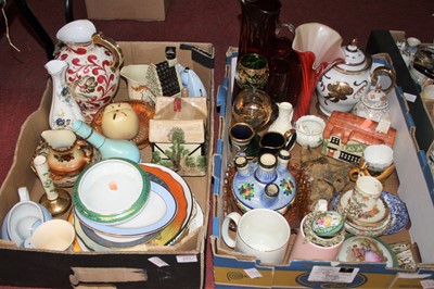 Lot 203 - Two boxes of miscellaneous china and glass...