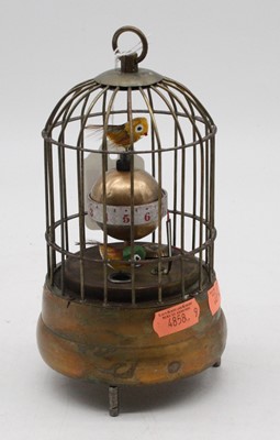 Lot 266 - A reproduction singing bird clockwork...