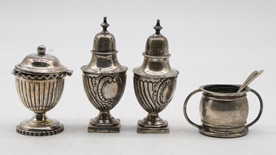 Lot 343 - A late Victorian silver pedestal pepperette,...