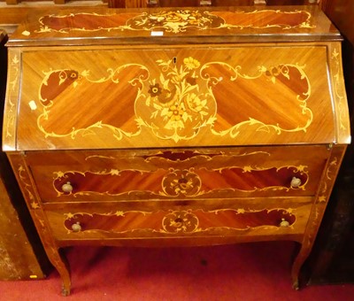 Lot 1145 - A reproduction Italian walnut two-drawer...