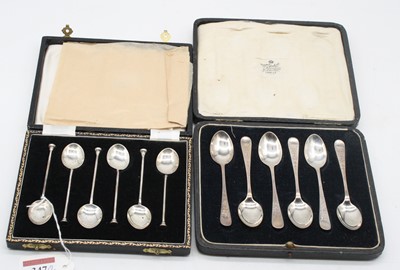 Lot 347 - A set of six mid-20th century silver...