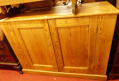 Lot 1226 - A late Victorian pitched pine double door side...