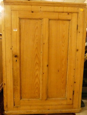 Lot 1229 - A 19th century rustic pine single door hanging...