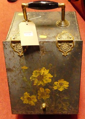 Lot 1238 - A late Victorian metal and brass mounted coal...