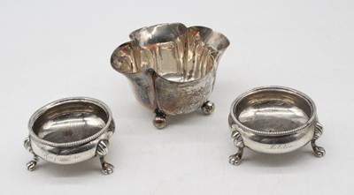 Lot 365 - A pair of Victorian silver open salts, of...