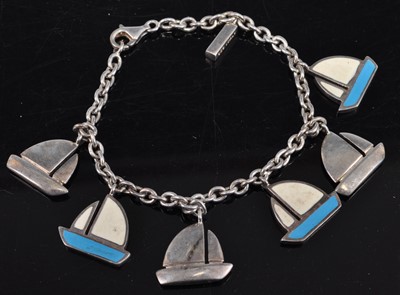 Lot 388 - A contemporary Italian silver and enamel...