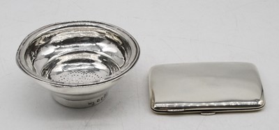 Lot 375 - A George III silver strainer, makers marks...