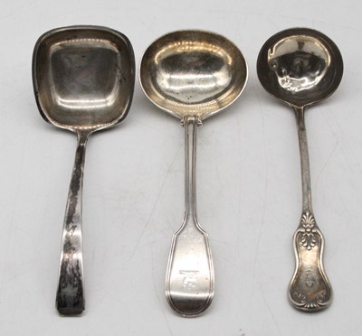 Lot 381 - An early Victorian silver sauce ladle in the...