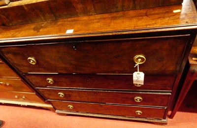 Lot 1276 - An early 19th century mahogany secretaire...