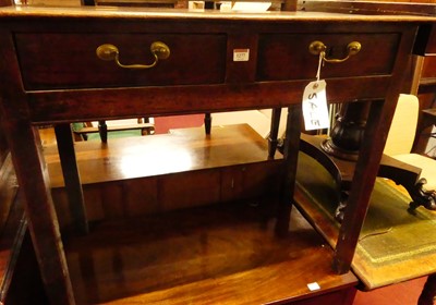 Lot 1277 - A 19th century provincial oak two drawer side...