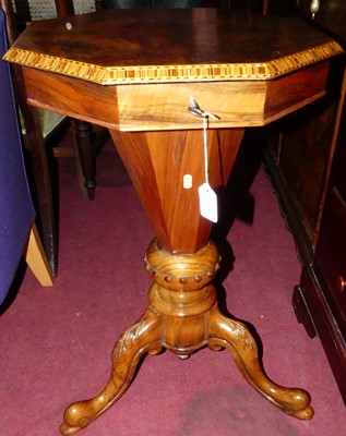 Lot 1291 - A mid-Victorian figured walnut and inlaid...