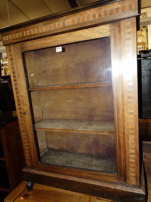 Lot 1295 - A Victorian rosewood and inlaid single door...