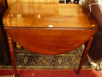 Lot 1306 - A circa 1900 mahogany, satinwood inlaid, and...