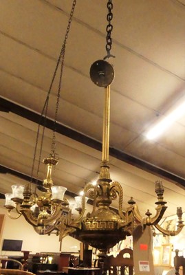 Lot 1307 - A French cast and gilt metal hanging...