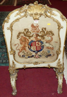 Lot 1316 - A 19th century white painted and giltwood...