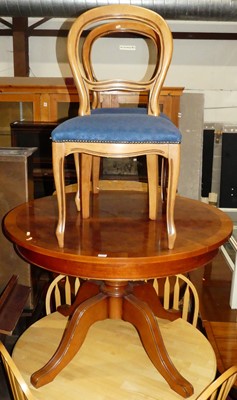 Lot 1342 - A reproduction yew wood D-end extending dining...