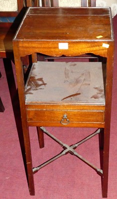 Lot 1389 - A 19th century mahogany square two-tier wash...