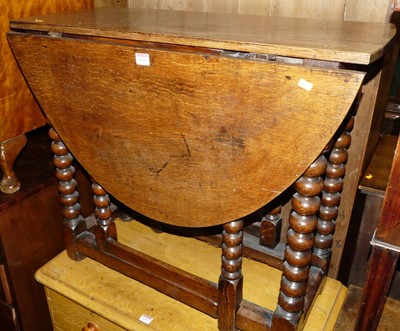 Lot 1396 - An 18th century joined and bobbin turned oak...