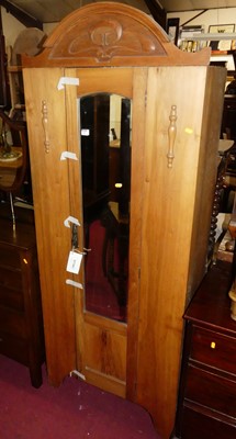 Lot 1407 - An Edwardian satin walnut narrow single mirror...