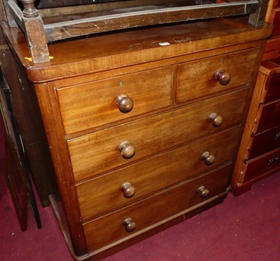 Lot 1417 - A Victorian mahogany round cornered chest of...