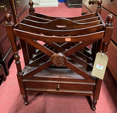 Lot 1420 - A contemporary mahogany four division...