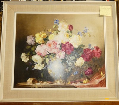 Lot 1017 - 20th century continental school - Still life...