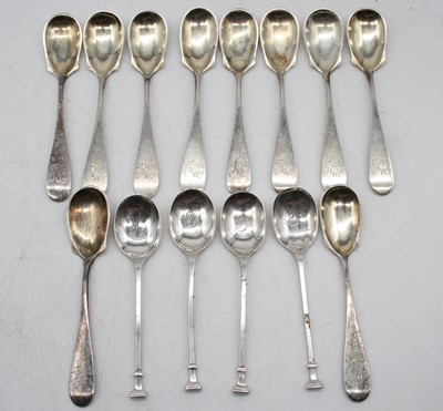 Lot 527 - A set of ten early 20th century German silver...