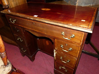 Lot 1431 - An Edwardian mahogany, satinwood inlaid and...