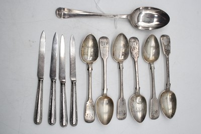 Lot 530 - A George I silver serving spoon in the...