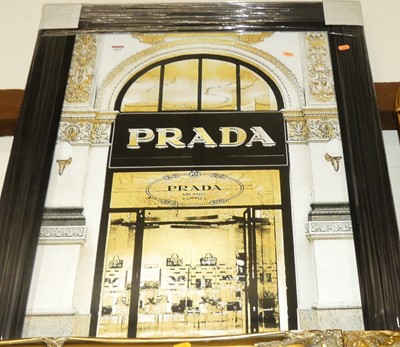 Lot 1025 - Prada shop window, framed print, 95x75cm