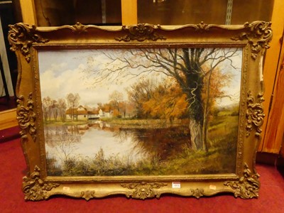 Lot 1033 - P Kilner - The Watermill, oil on canvas,...