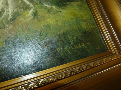 Lot 1033 - P Kilner - The Watermill, oil on canvas,...