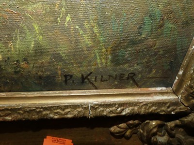Lot 1033 - P Kilner - The Watermill, oil on canvas,...