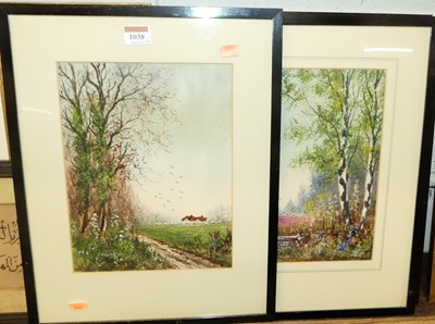 Lot 1038 - Abraham Hulk Junior - set of four landscape...