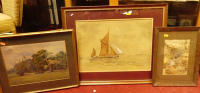 Lot 1048 - Assorted amateur watercolours, to include one...