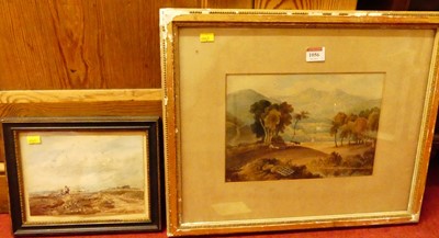 Lot 1056 - David Cox - Travellers in a landscape,...